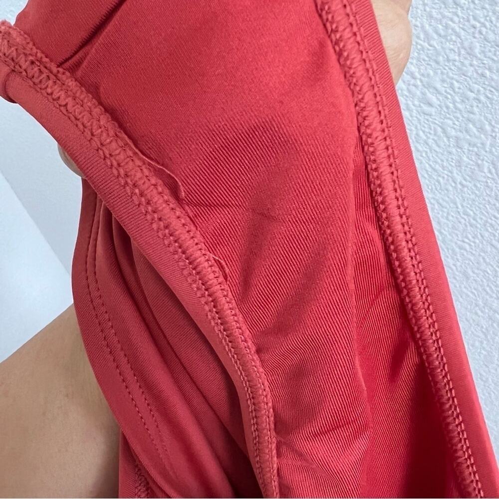NWT Cupshe Rusty Orange Red One Piece Ruched Modest Small - Picture 7 of 9